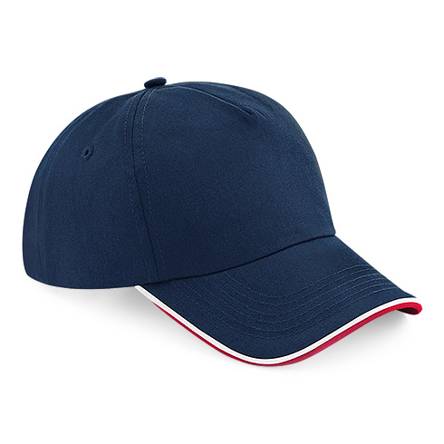 B25c Authentic 5 Panel Cap - Piped Peak