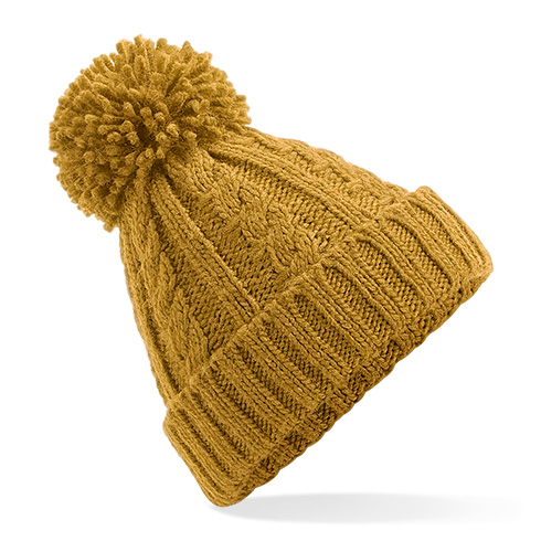 B480 Cable Knit Melange Beanie
