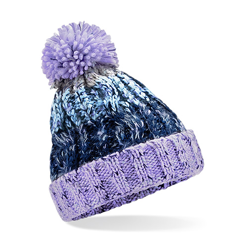 B486b Junior Corkscrew Pom Pom Beanie