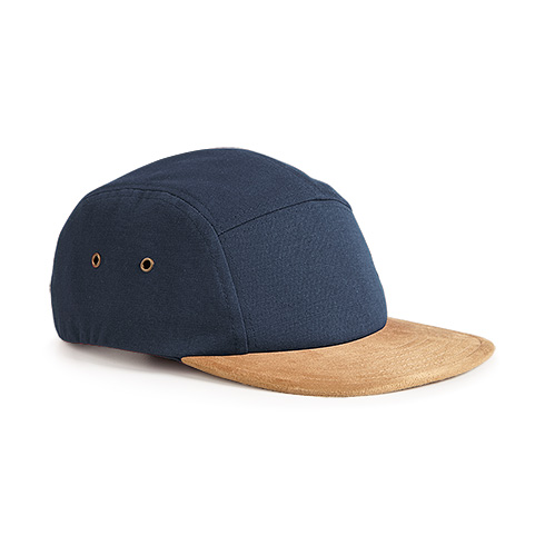 B658 Suede Peak 5 Panel Cap